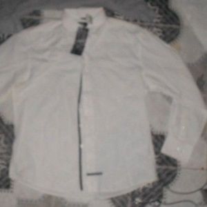 Custom Rags Textured Button Down Shirt L NWT